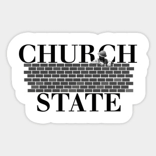 Secular Wall (black lettering) Sticker